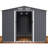 8 X 12 Ft Outdoor Shed - Steel Construction With Protection Sloped Roof To Accumulation Backyard, Lawn Grey Metal Storage Unit Weather & Spacious Sliding Doors Ventilation Store Tools Backyard-121676507