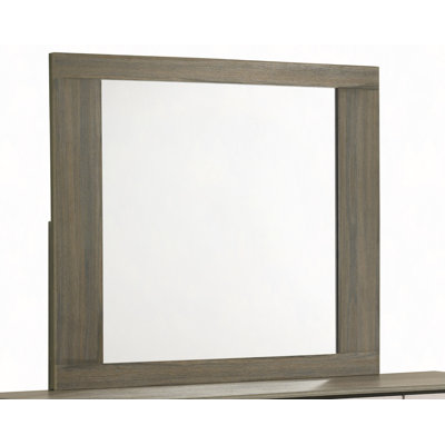 Miroir en bois beige et brun