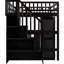 Lit mezzanine double avec escalier, bibliothèque, tiroirs, bureau et garde-robe - et espace pour la chambre à coucher-960031016-960031022