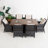6 - Person Wicker Patio Dining Set With Rectangular Table , Cushions Included