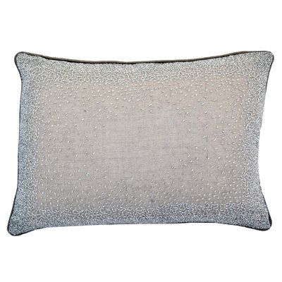 Lurex Linen Lumbar Throw Pillow