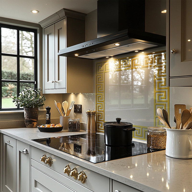 Greek Ornamental Frame Splash Back, 60cm L x 60cm W
