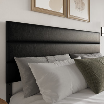 Lasley Upholstered Faux Leather Panel Headboard