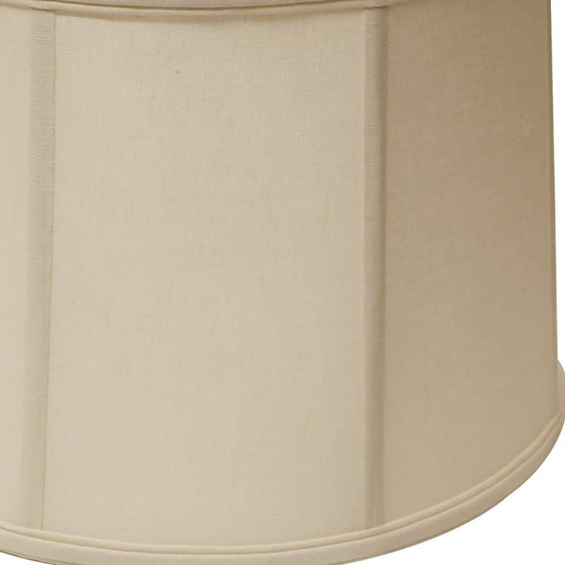 Abat-jour tambour en vanille, Beige, H 11 po x l 16 po x P 10 po