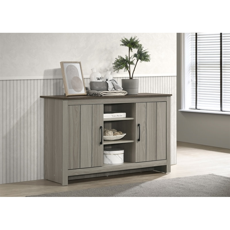 Nyla 47"W Gray Oak Console Table