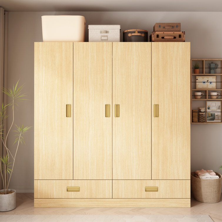 Ivaniel 4-Door 2-Drawer Wardrobe With Strong Storage