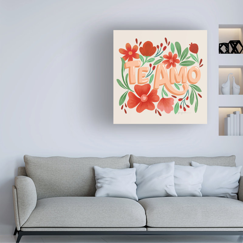 Art mural sur toile «Bachelo Gia Graham Te Amo», H 18 po x l 18 po