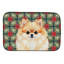 Tapis de vaisselle Pomeranian Christmas PoinsettIas