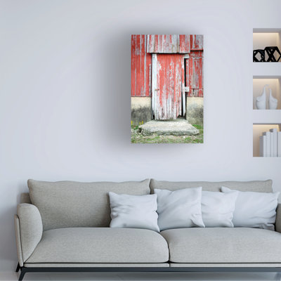 Kent Flora Weathered Barn Door Canvas Art