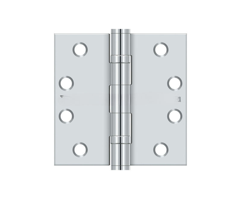 Charnière carrée 4 "x 4" Deltana S44HDBB26, Chrome brillant