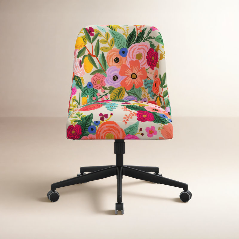 Chaise de bureau Brynn, Linge de jardin RPC Garden Party, Noir