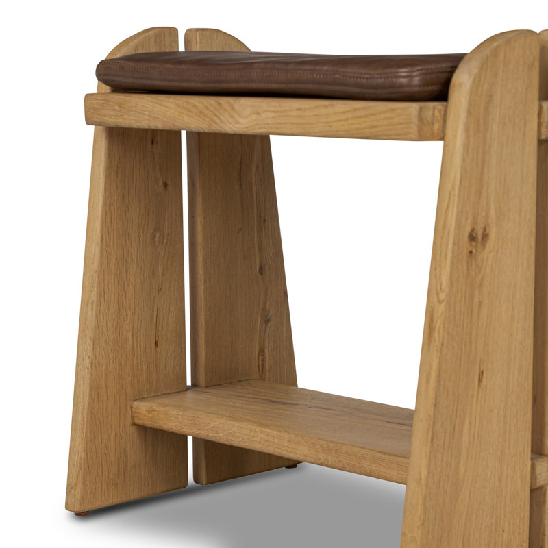 Landrea Upholstered Accent Stool, Havana Brown