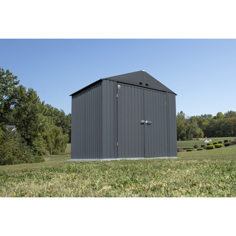 Remise de rangement Elite en acier, 8 x 6, anthracite, L 99,71 po x P 72,7 po x H 91,46 po
