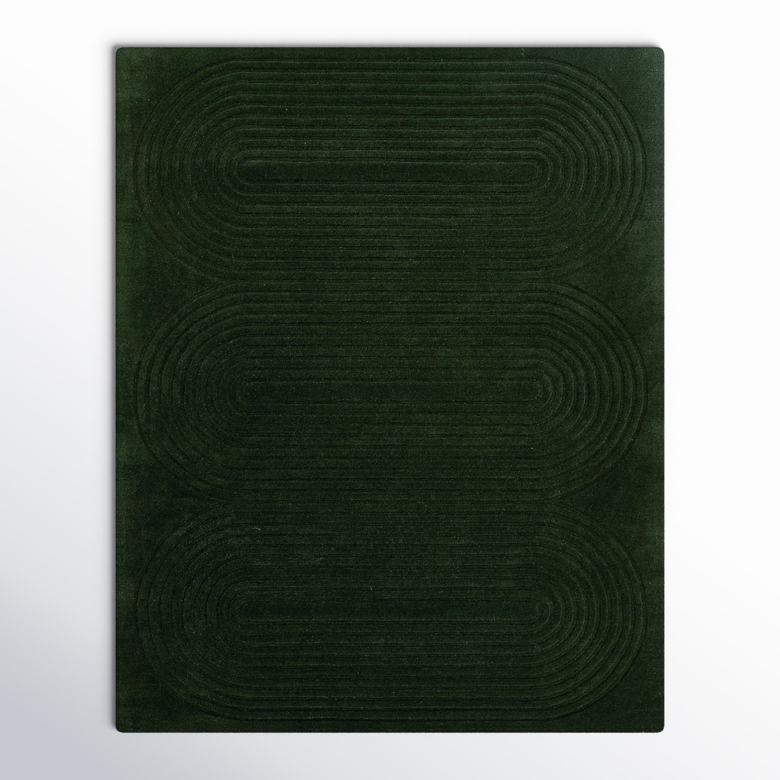 Tillie Hand Tufted Wool Green Rug, Rectangle 8' x 10'