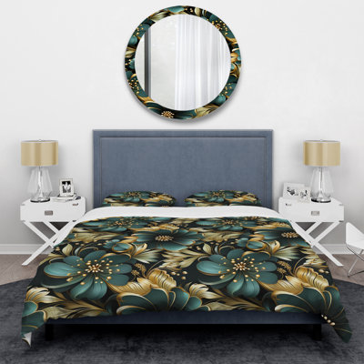 Ensemble de housse de couette Vintage Glamour Sophisticated Flowers III