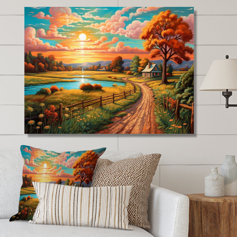 «Valley Getaway II», reproduction sur toile, 34" H x 44" W, Toile tendue