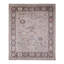 Tapis brun noué à la main 8 pi 2 po x 9 pi 8 po, motif de feuilles, oushak angora afghan, teintures naturelles, pure laine, noué à la main