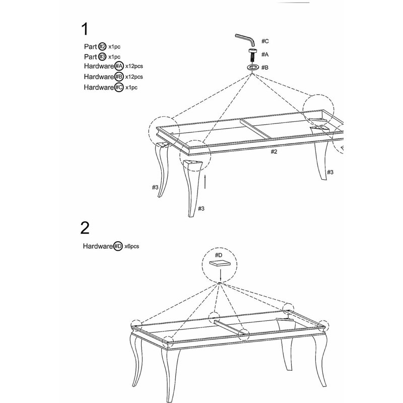 Table de salon contemporaine Glam, Black
