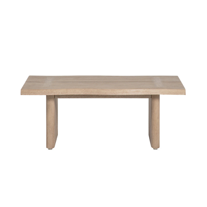 Table basse d'extérieur en bois d'eucalyptus brossé naturel Ladarius