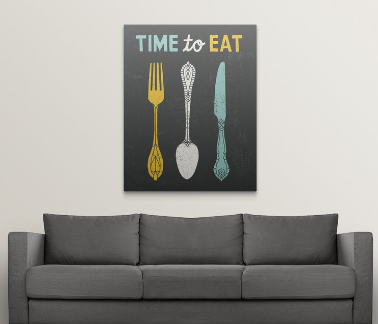 « rétro gamelle time to manger » par impression William, Toile, H 14 po x l 11 po x P 1,25 po