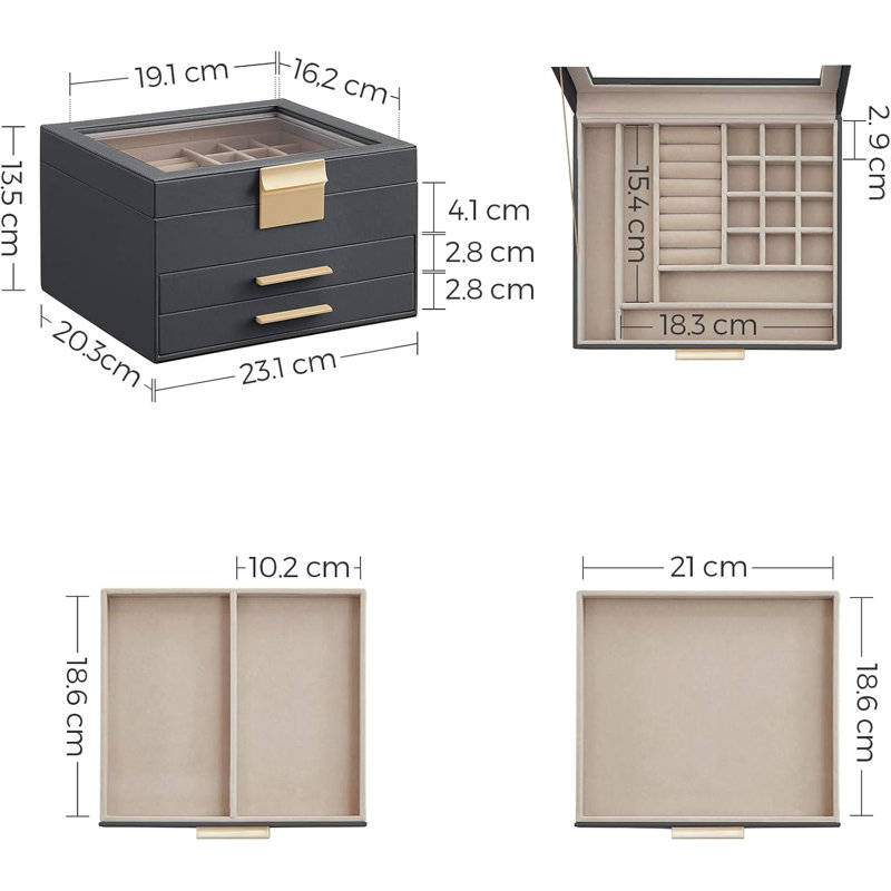 Jewellery Box +, Interstellar Grey/Gold
