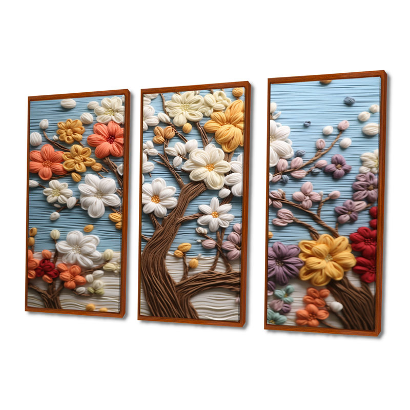 Ensemble de salon Zelie, H 28 po x l 36 po x P 1 po, Cadre flottant brun