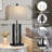 25" Geometric USB Table Lamp Set with Rectangular Shades & Bulbs Included-622052211