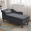 Chaise longue d'intérieur en velours pour chambre à coucher avec rangement et coussin-1811479438