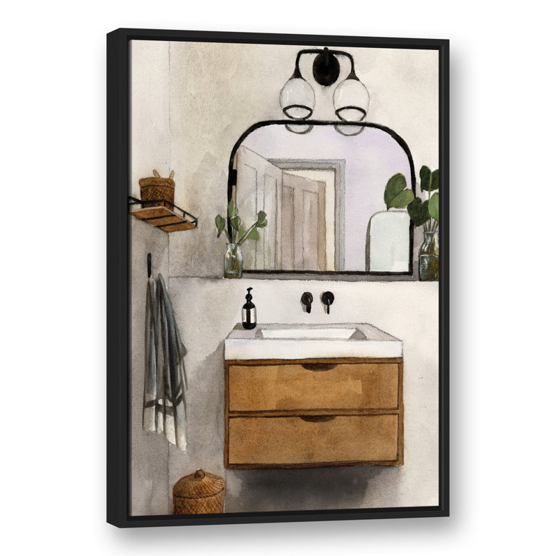" Modern Bathroom " Print, 37.75" H x 25.75" W x 1.75" D