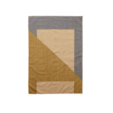 Rectangle Geometric Hand Woven Flatweave Wool Area Rug in Brown/Gray