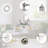 Wireless Battery Operated Wall Lights Set Of Two - Dimmable 3000K-6000K White Wall Sconces With Remote Control - Modern And Easy To Install For Bedroom And Living Room