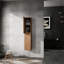Armoire de salle de bain latérale 12 po, murale, 2 portes silencieuses à fermeture, contemporaine, option de rangement abondante, portes imitation chêne avec fermeture en douceur, modernité, grand choix,-1358873585