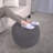 Cotton Upholstered Round Pouf Ottoman-1508630644