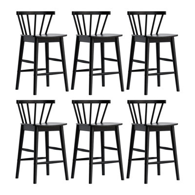 Tabouret de comptoir moderne en bois massif de 24 po, tabourets pour îlot de cuisine avec dossier