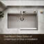 Évier de cuisine à simple cuve à montage sur plan / encastrable 33 po x 22 po avec accessoires-66210613