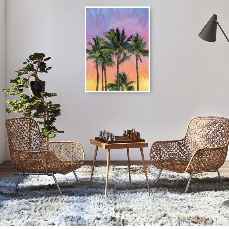 Sorbet Sunset 43" x 43" Multicolor Canvas Art Print