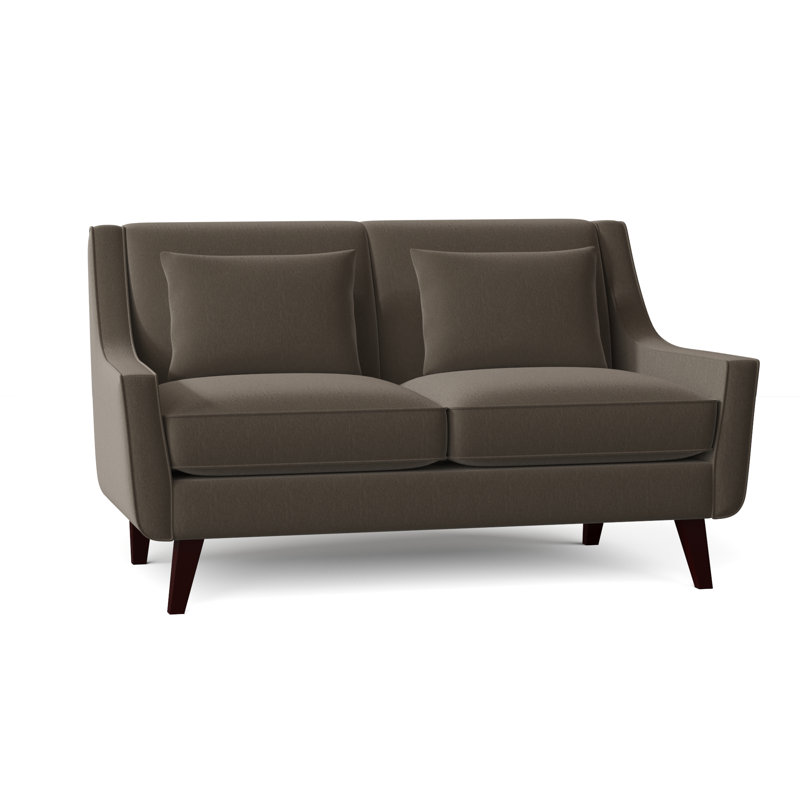 Gros Upholstered 61'' Loveseat, Bella Granite Performance Velvet