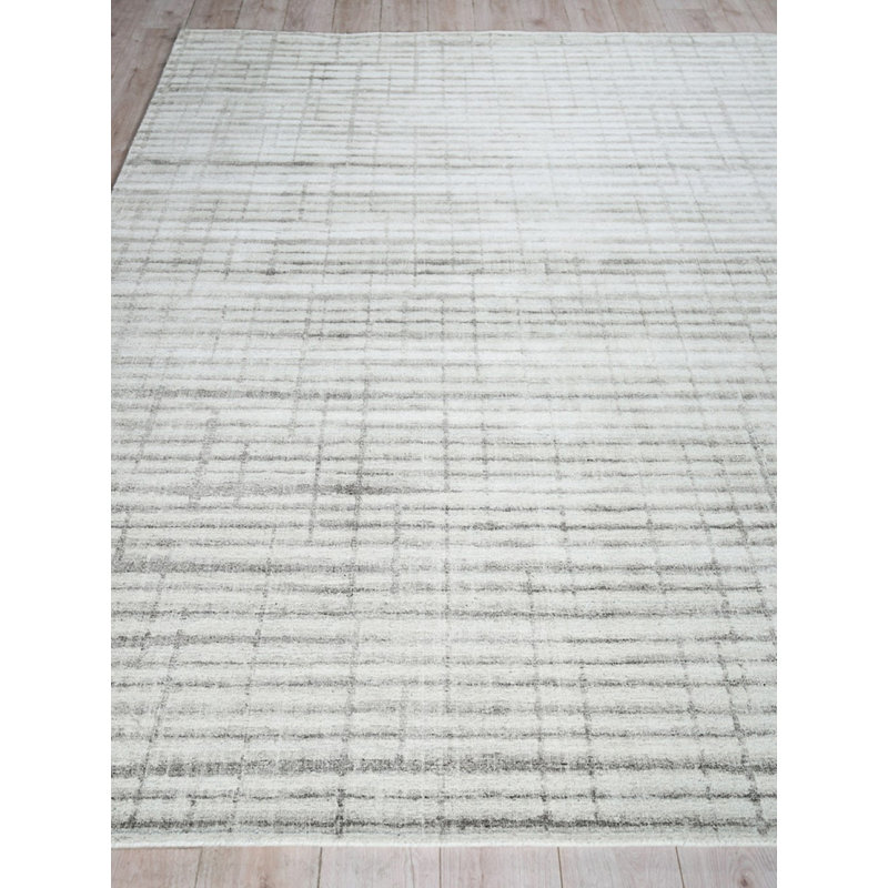 Hand Woven Wool Striped Area Rug, Rectangle 2' x 3'
