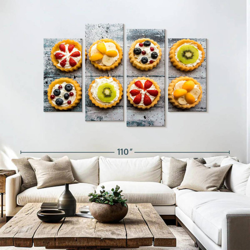 Tartelettes aux fruits Yarlin, H 54 po x l 84 po