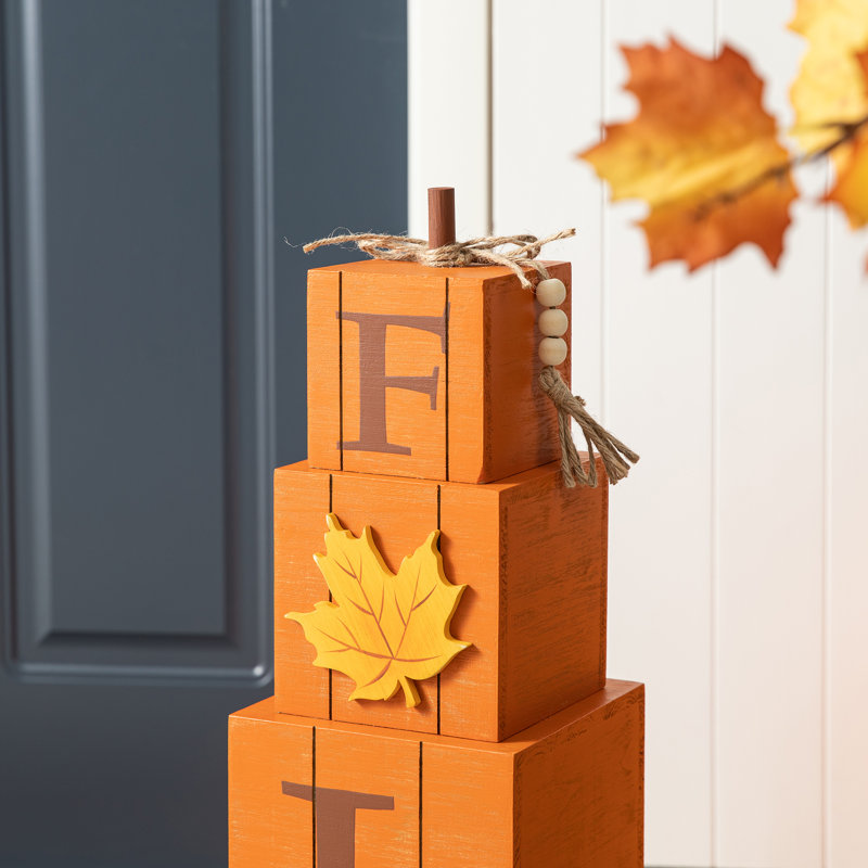 Décoration de porche en bois réversible 25,5 "H Halloween and Fall