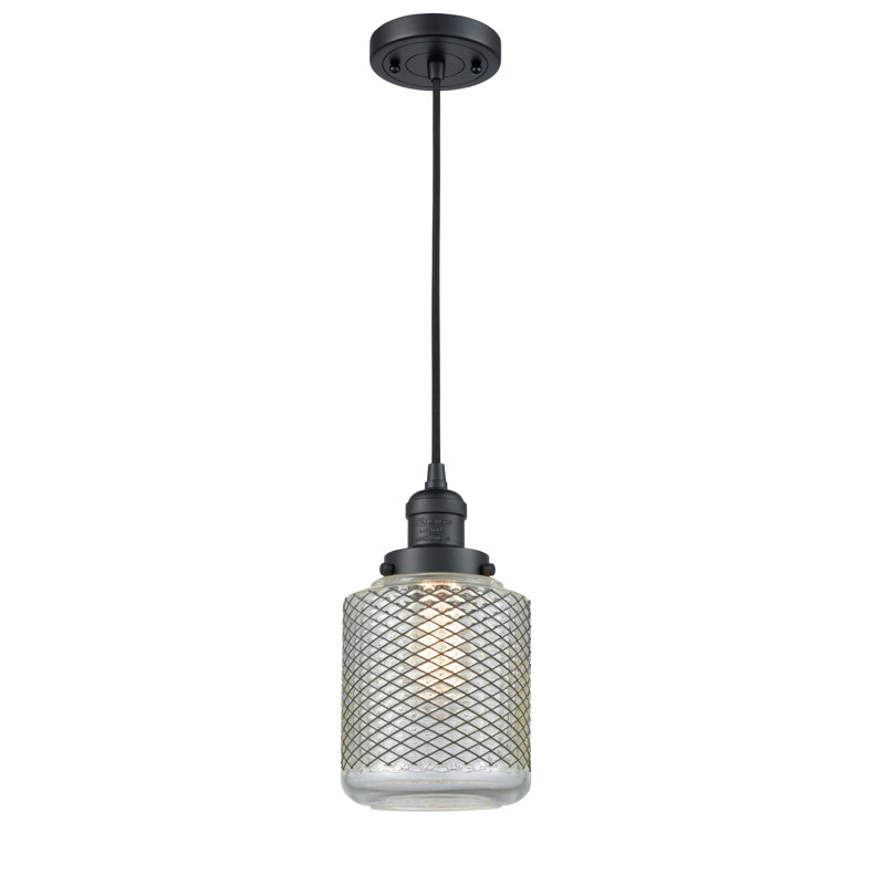 Luminaire suspendu cylindrique 1 lumière Iyana, Ampoule non incluse, Bronze huilé