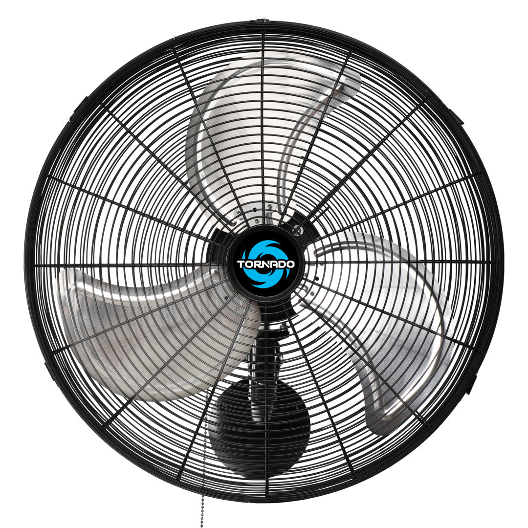 Tornado 20 Inch Pro Series High Velocity Oscillating Wall Mount Fan For Industrial, Commercial, Residential Use 3 Speed 5250 CFM UL Safety Listed Tornado Fans
