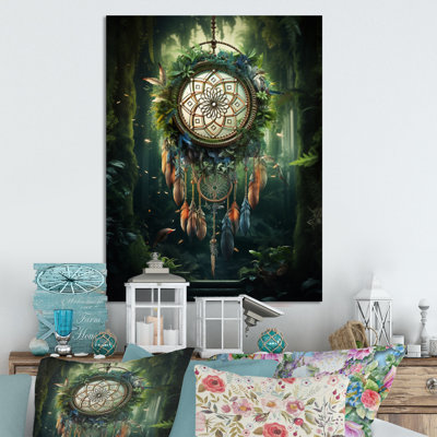 " Green Dreamcatcher Enchanted Forest "