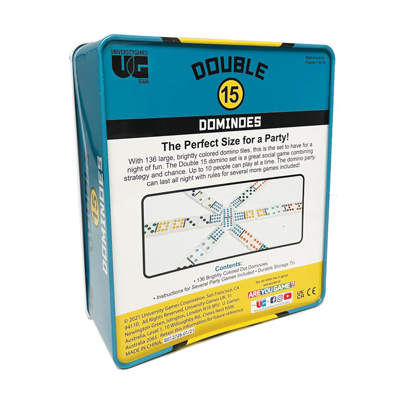 Double 15 dominos