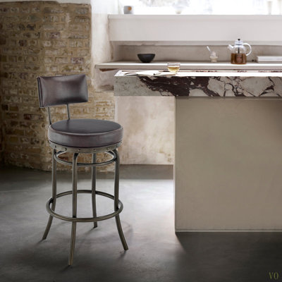 Ferin Swivel Counter Or Bar Stool With  Faux Leather