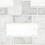 Calabria Frost Geometric 12 in. x 12 in. Polished Marble Mosaic Floor and Wall Tile
