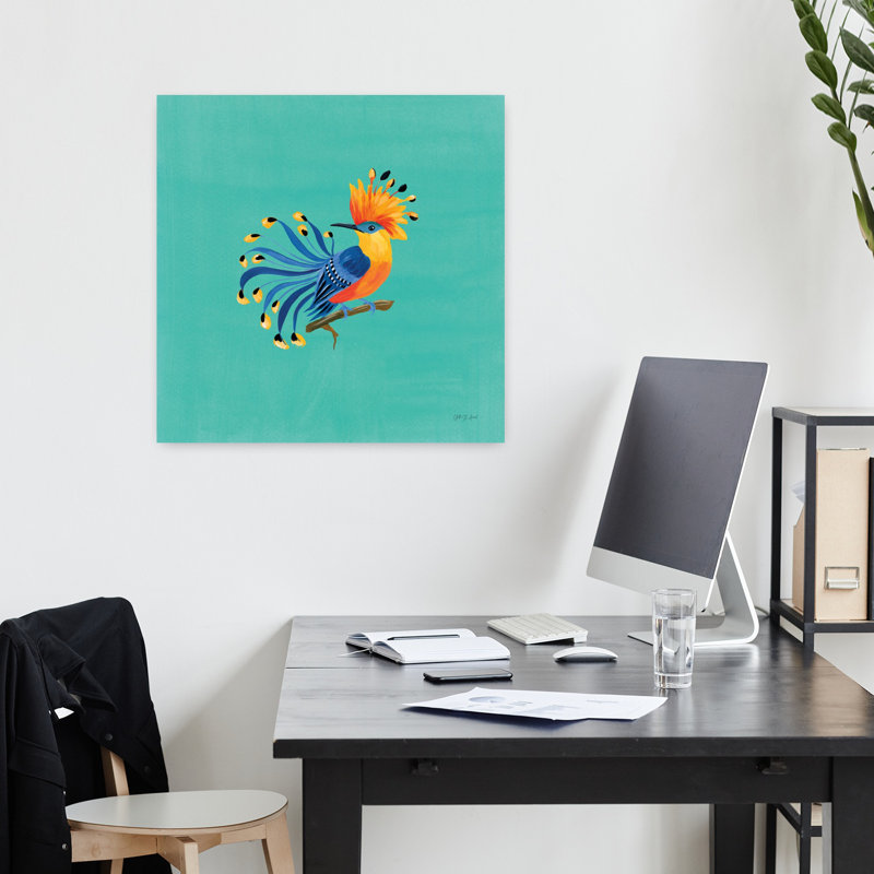 Oiseaux du paradis IV, art tropical, H 18 po x l 18 po