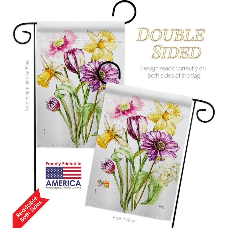Double Sided 18.5'' H x 13'' W Polyester Garden Flag
