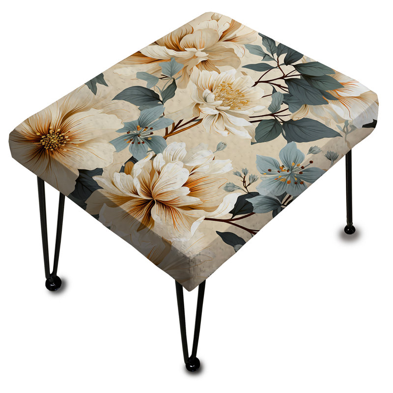 Repose-pieds Coastal Tranquil Blooms Collage