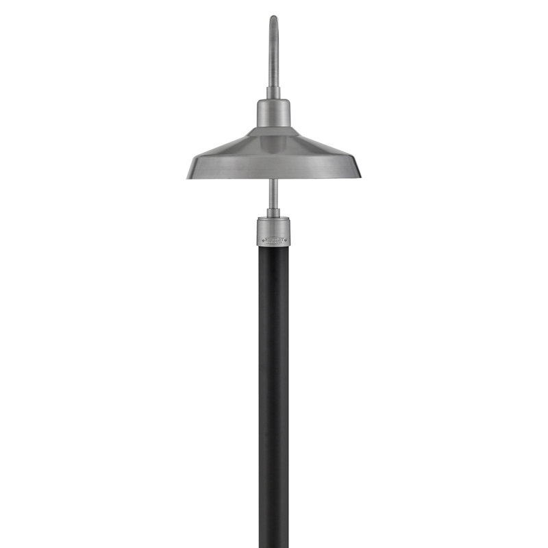 Forge Post Lantern, Antique Brushed Aluminum